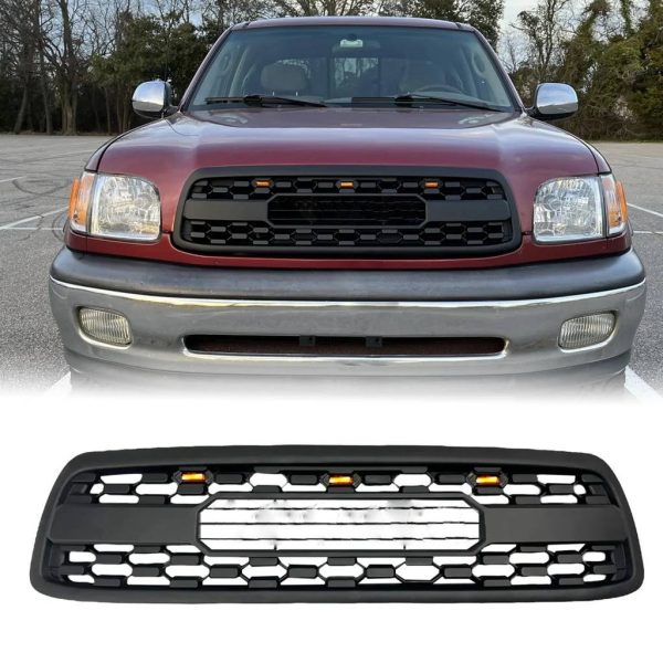 2000 2001 2002 Toyota Tundra Grill,Black TRD PRO Grille With Emblem & LED Lights