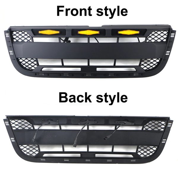 Grille For 2001 2002 2003 Ford Ranger Honeycomb Style Grille with Letters and Lights - Image 2