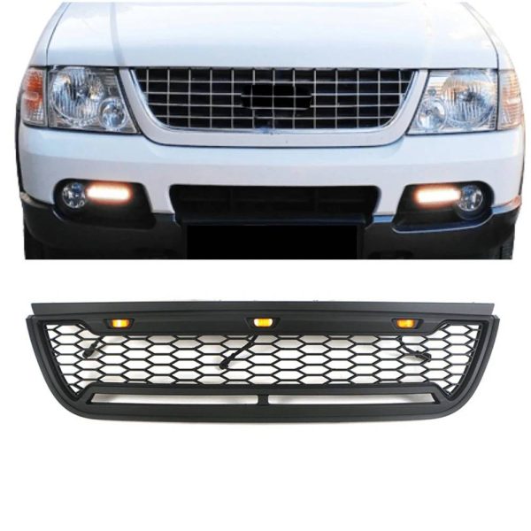 2002 2003 2004 2005 Ford Explorer Front Bumper Grill Raptor Grille With Letters & LEDs