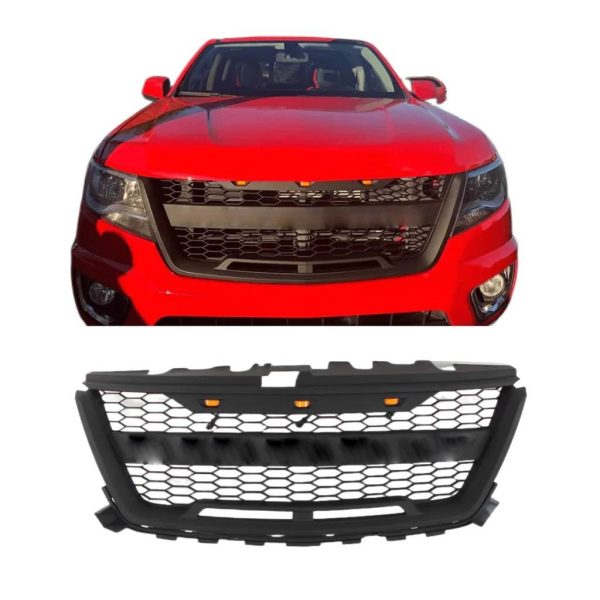 Front Grille for 2016 2017 2018 2019 2020 Chevrolet Colorado,Replacement Grill with Letters and LED Lights