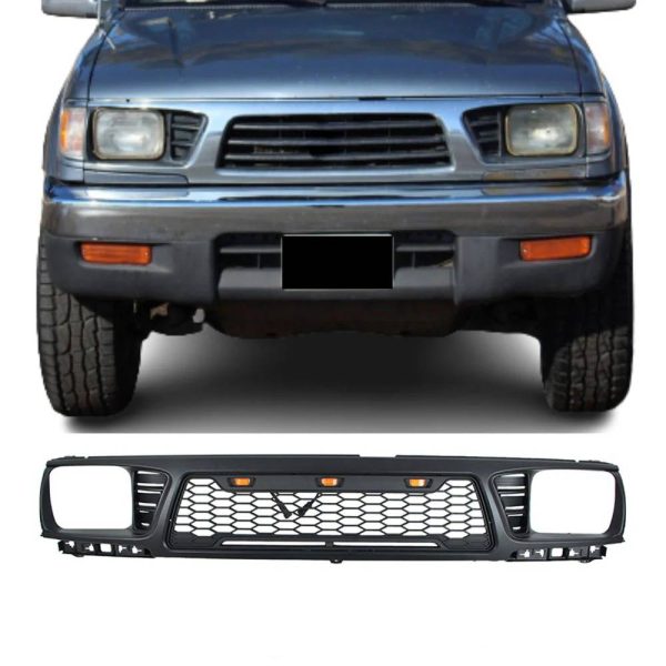 1995 1996 1997 Toyota Tacoma Mesh Style Front Grill With LED Lights