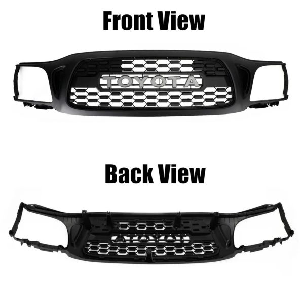 Grill fit for 2001-2004 Toyota Tacoma TRD Raptor Style Front Grille With LED Lights - Image 2