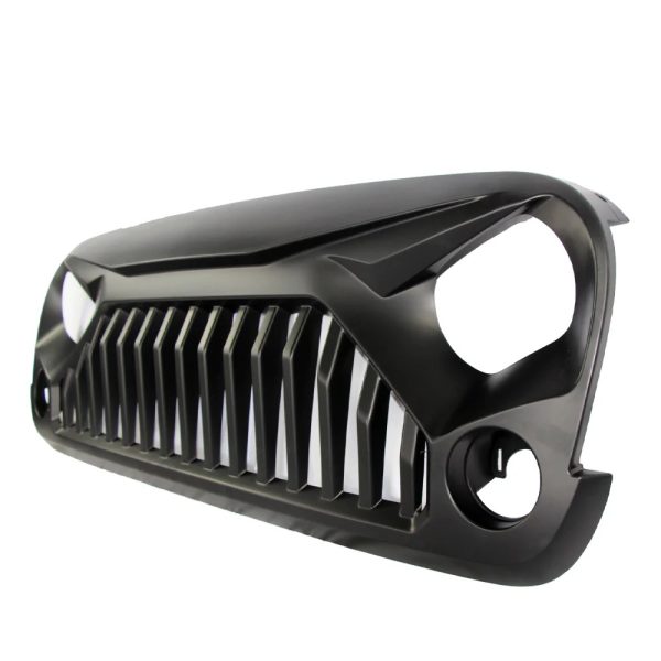 2007-2018 JEEP Wrangler JK Grill Front Bumper Grille Angry Bird Matte Black - Image 3