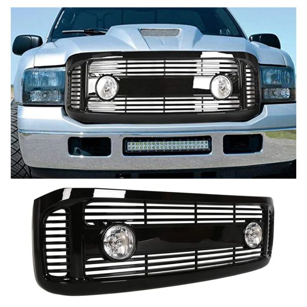 1999 2000 2001 2002 2003 2004 F250/F350/F450/F550 Super duty Front Grille Grill with Fog Light