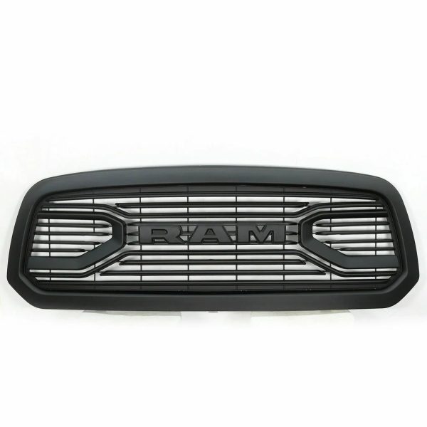 Front Grill For 2013 2014 2015 2016 2017 2018 Dodge RAM 1500,Matte Black Grille W/ Letters - Image 2