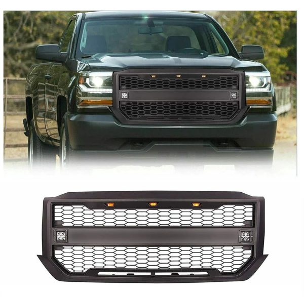 2016-2018 Chevrolet Silverado 1500 Front Grille W/ Side Lights & Letters