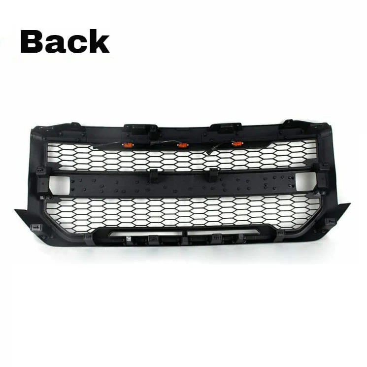 2009 2010 2011 2012 2013 2014 Ford F150 Raptor Style Grill Front Bumper Grille w/LED Lights Matte Black