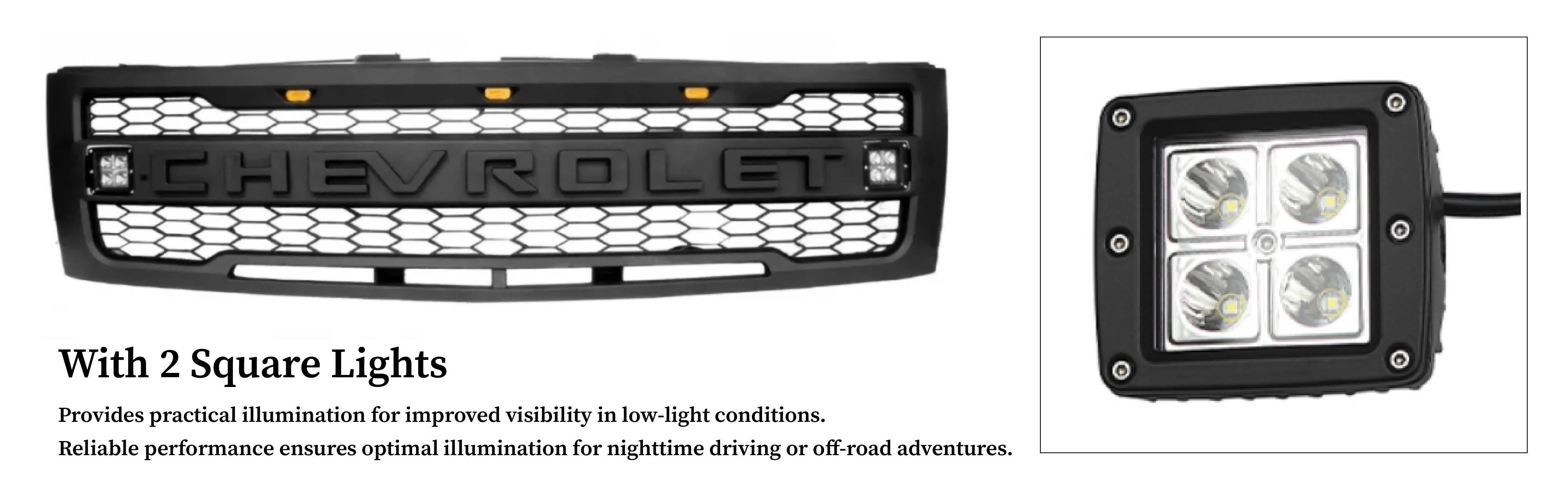 2009 2010 2011 2012 2013 2014 Ford F150 Raptor Style Grill Front Bumper Grille w/LED Lights Matte Black