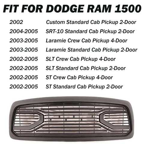 2009 2010 2011 2012 2013 2014 Ford F150 Raptor Style Grill Front Bumper Grille w/LED Lights Matte Black