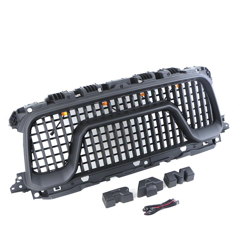 2009 2010 2011 2012 2013 2014 Ford F150 Raptor Style Grill Front Bumper Grille w/LED Lights Matte Black