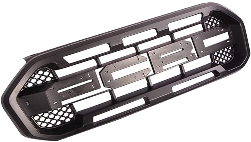 2009 2010 2011 2012 2013 2014 Ford F150 Raptor Style Grill Front Bumper Grille w/LED Lights Matte Black