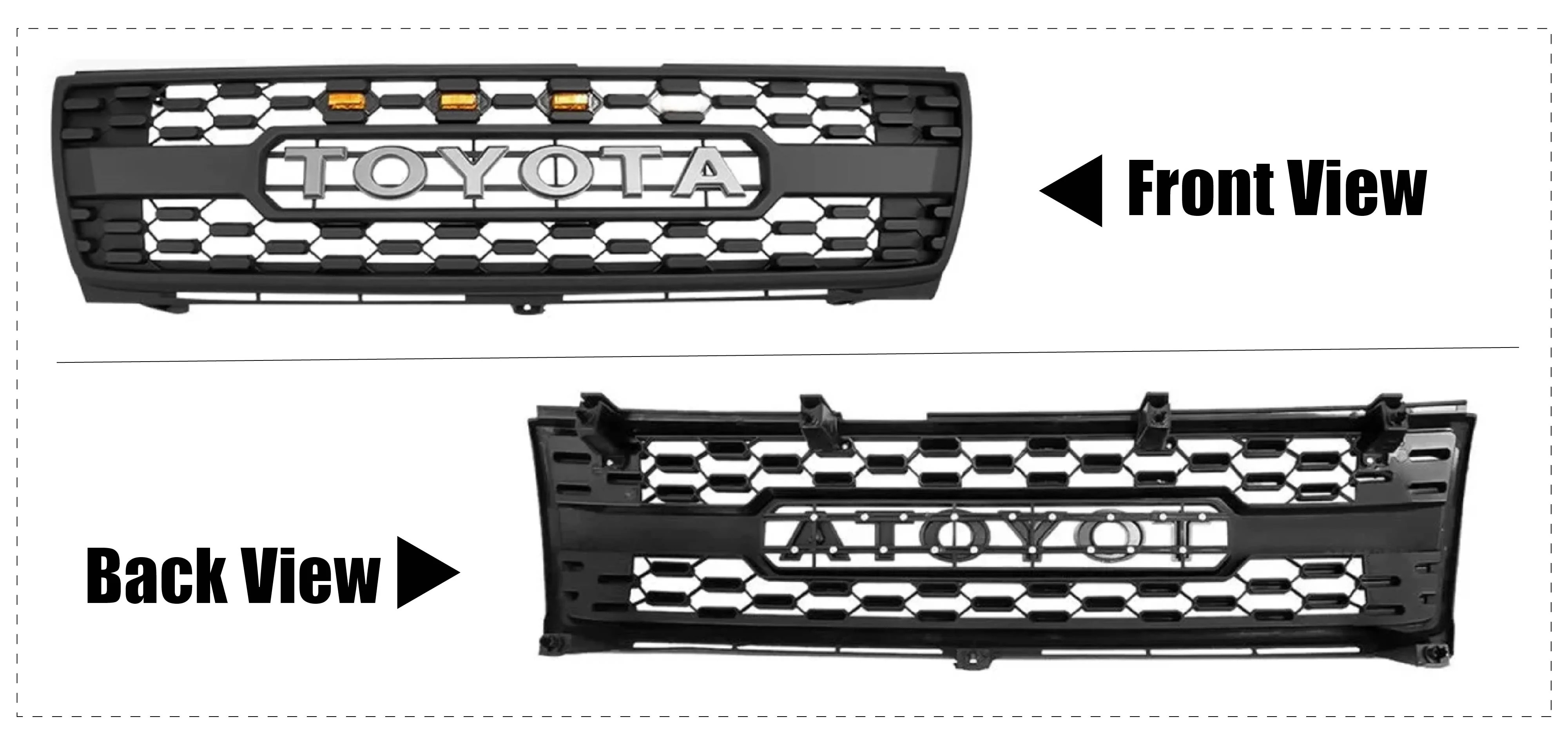 2009 2010 2011 2012 2013 2014 Ford F150 Raptor Style Grill Front Bumper Grille w/LED Lights Matte Black