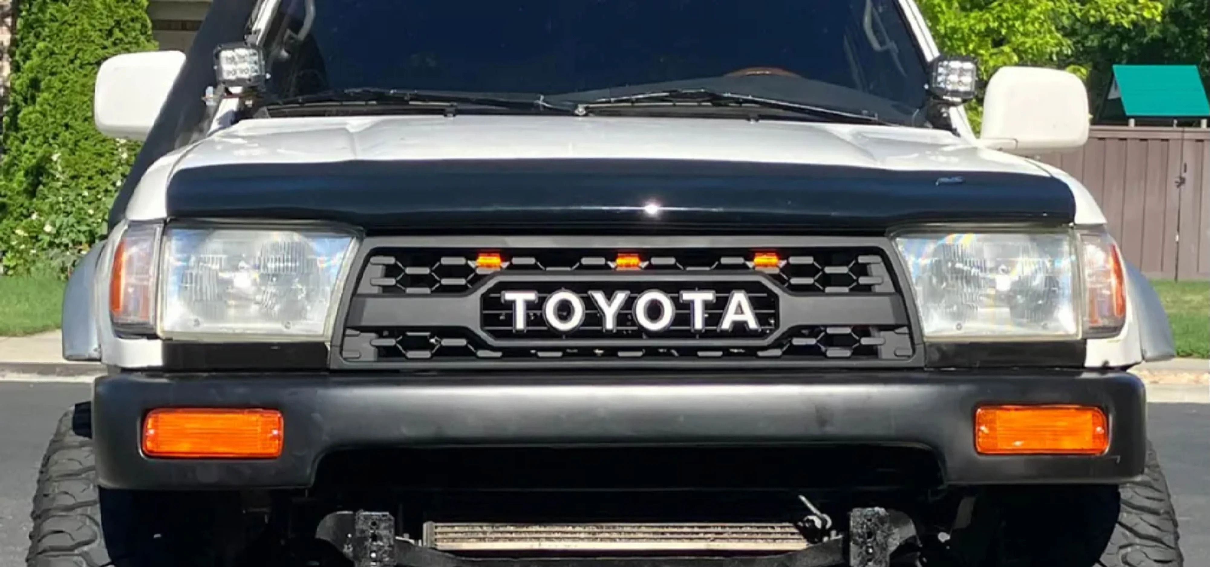 2009 2010 2011 2012 2013 2014 Ford F150 Raptor Style Grill Front Bumper Grille w/LED Lights Matte Black