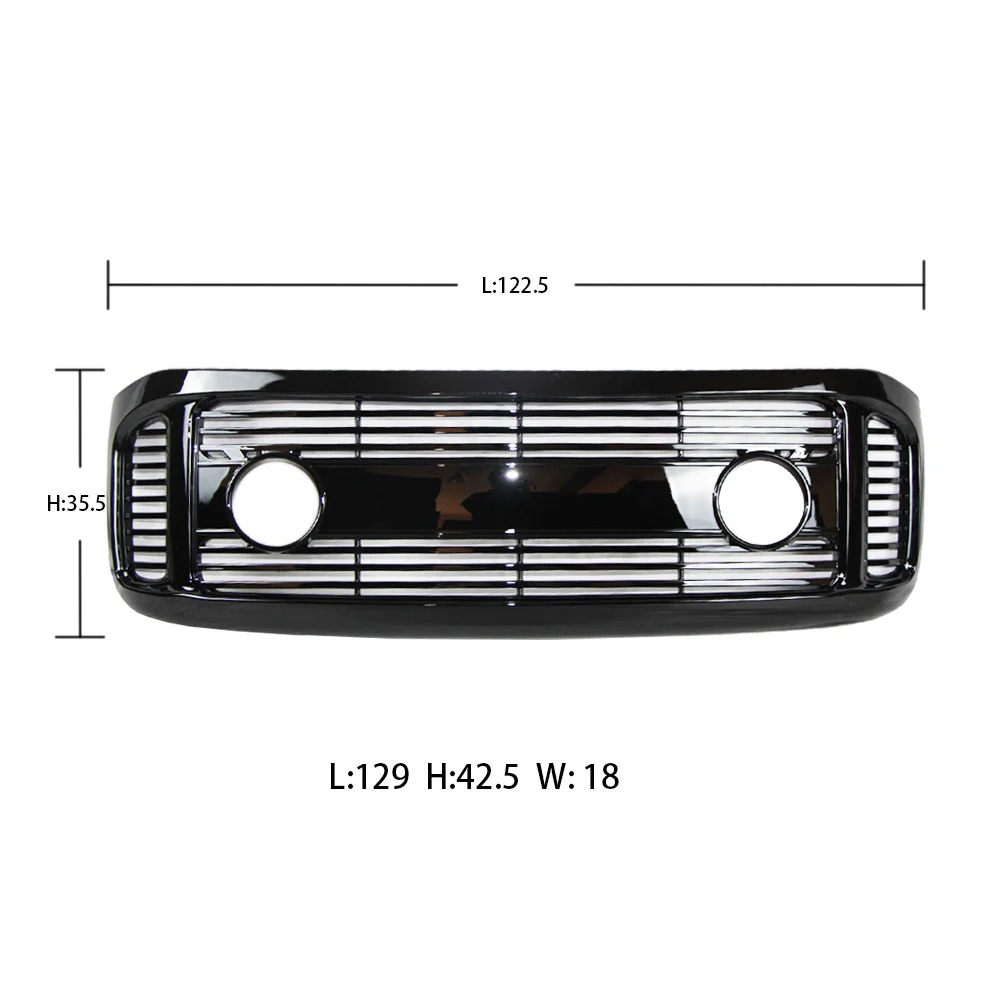 2009 2010 2011 2012 2013 2014 Ford F150 Raptor Style Grill Front Bumper Grille w/LED Lights Matte Black