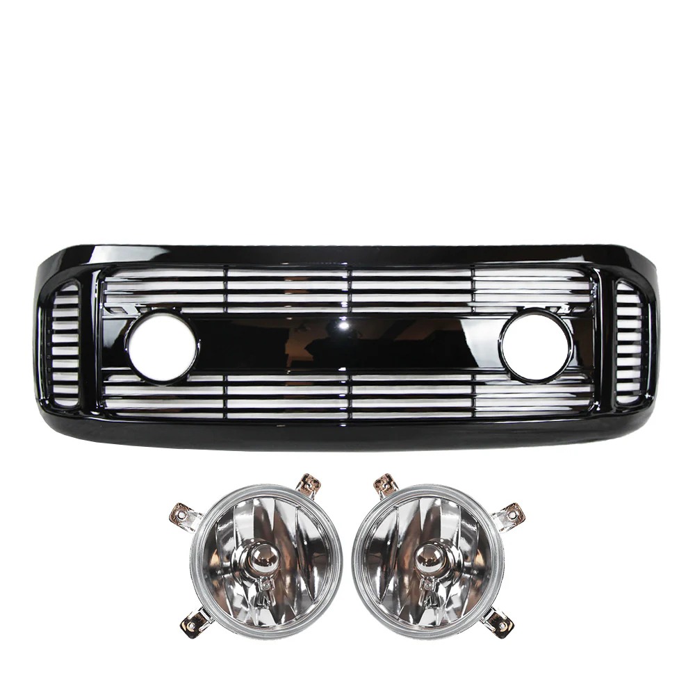 2009 2010 2011 2012 2013 2014 Ford F150 Raptor Style Grill Front Bumper Grille w/LED Lights Matte Black