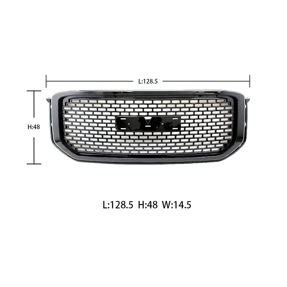 2009 2010 2011 2012 2013 2014 Ford F150 Raptor Style Grill Front Bumper Grille w/LED Lights Matte Black