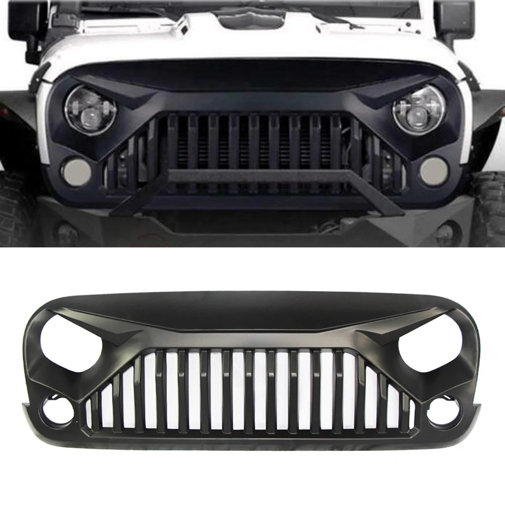 2009 2010 2011 2012 2013 2014 Ford F150 Raptor Style Grill Front Bumper Grille w/LED Lights Matte Black