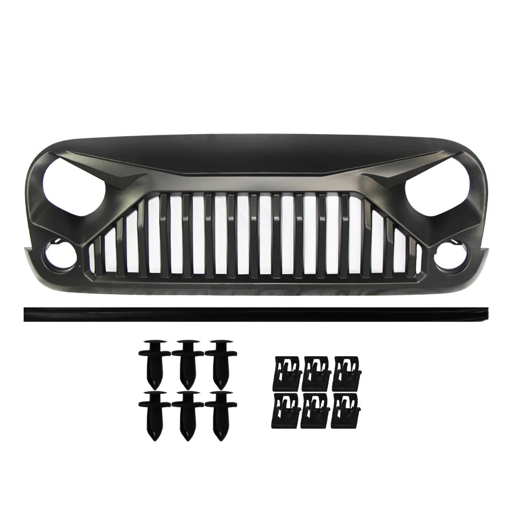 2009 2010 2011 2012 2013 2014 Ford F150 Raptor Style Grill Front Bumper Grille w/LED Lights Matte Black